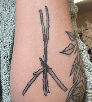 Stick Rune - 5 months healed