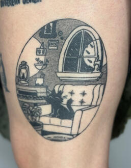 Stipple Cat - 6 months healed