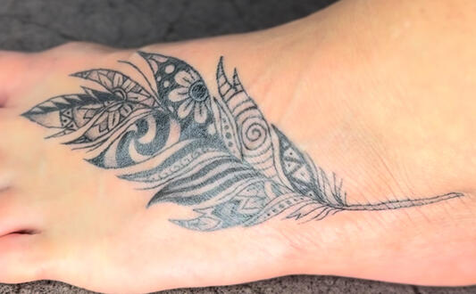 Foot Tattoo - 2 months healed (With Touch-ups)